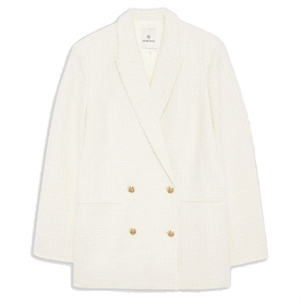 Anine Bing Jasmine Blazer, Ivory 